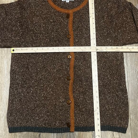 VTG 60s Kerry Traditions Woollen Mills Wool Silk Cardigan Sweater XL Ireland - Picture 8 of 8